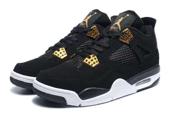 Air Jordan 4 fibbia nera oro Codice articolo: aj4 bb-1